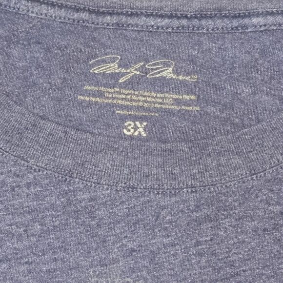 Marilyn Monroe Ladies 3XL Blue Tee Shirt Beautiful Graphics & Sparkly Letters - Picture 3 of 5